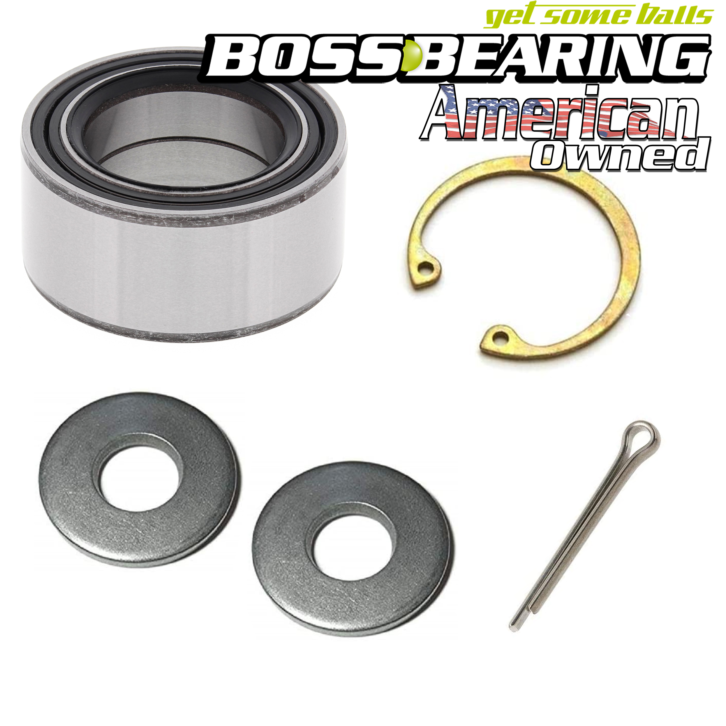 パーツ will Boss Bearing 25-1628 Front or Rear Wheel Bearing Kit Polaris ATV